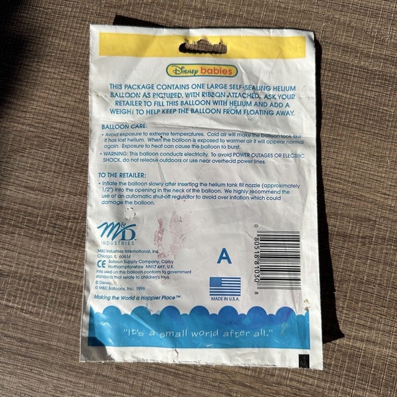 Vintage Mickey Mouse Gender Reveal Baby Girl Balloon NOS in Package‎ 1996 - Picture 2 of 2